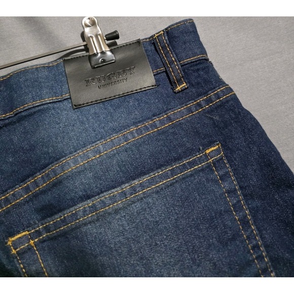 Rugby University Jeans Mens 32x32 Slim Dark Blue Dynamic Stretch Flex Denim NEW - Picture 5 of 6